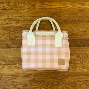 Plaid Pink and Tan Tote Bag